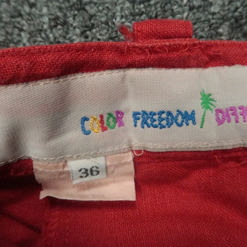 Jams World Shorts Mens 36 Paprika Red‎ 100% Linen Chino Lightweight